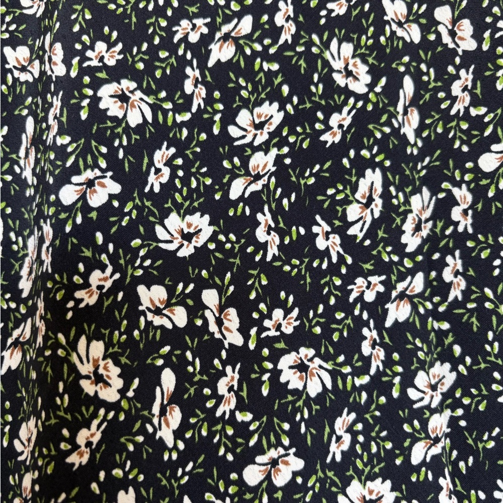 Called to Surf Floral Black and White Women's  A line Skirt - Picture 2 of 3